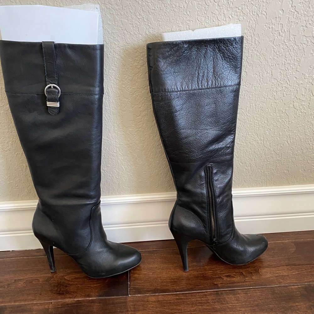 Banana Republic Black Knee High Leather Boots SOLD